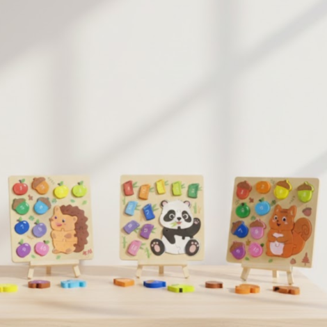 [e] Rainbow animal number panda
